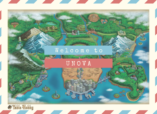 Unova Pokémon Region Maps Poster