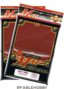 KMC Matte Red Sleeves 80ct