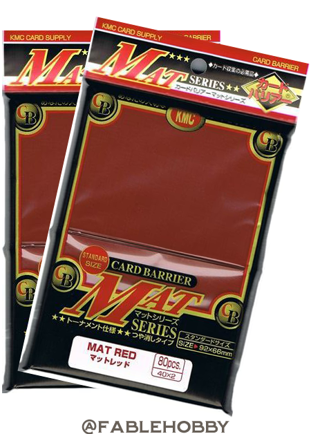 KMC Matte Red Sleeves 80ct