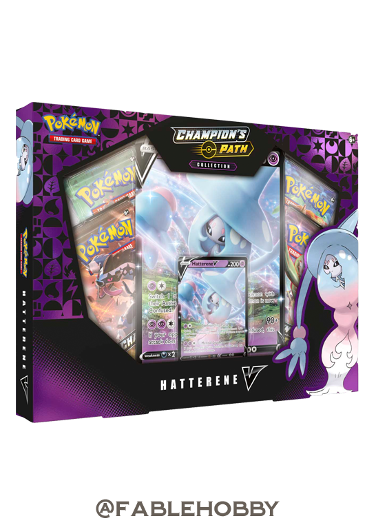 Pokémon Champion's Path Hatterene V Box