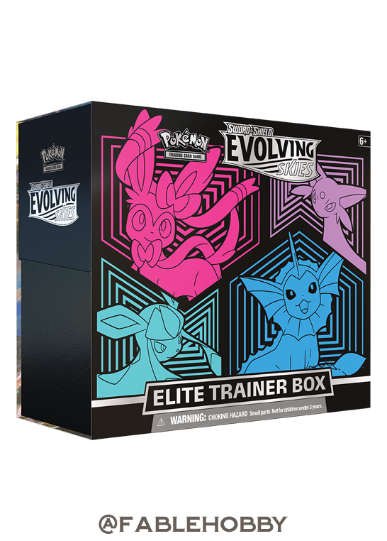 Pokémon Evolving Skies Elite Trainer Box [Glaceon / Vaporeon / Sylveon / Espeon]